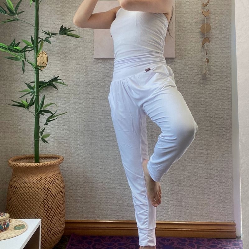 pantalon kundalini yoga color blanco