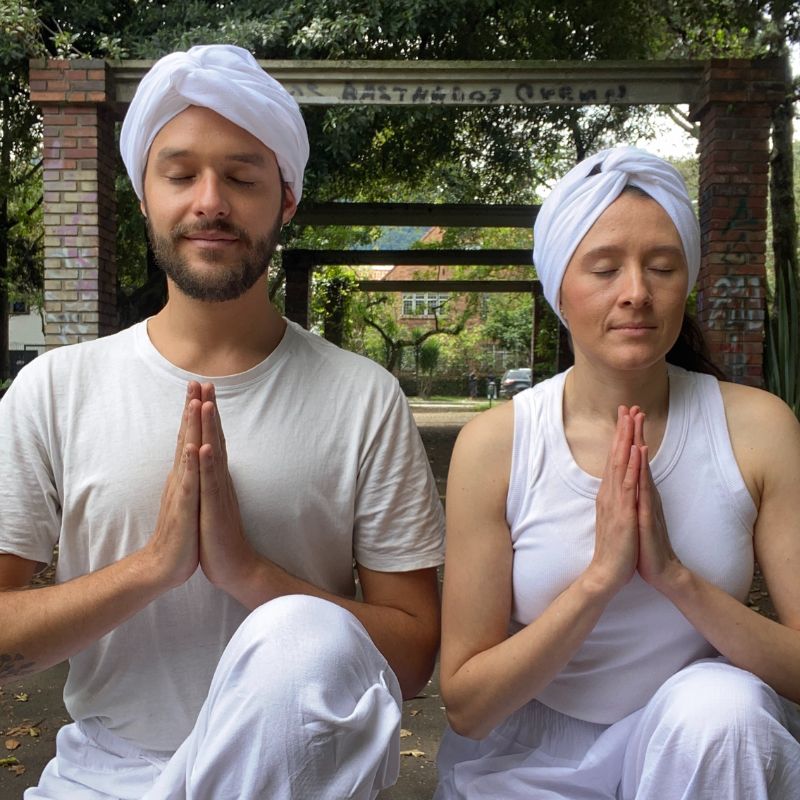 turbantes blanco yoga